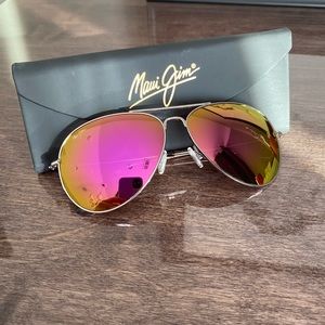 Maui Jim Women's Mavericks Polarized Aviator Sunglasses